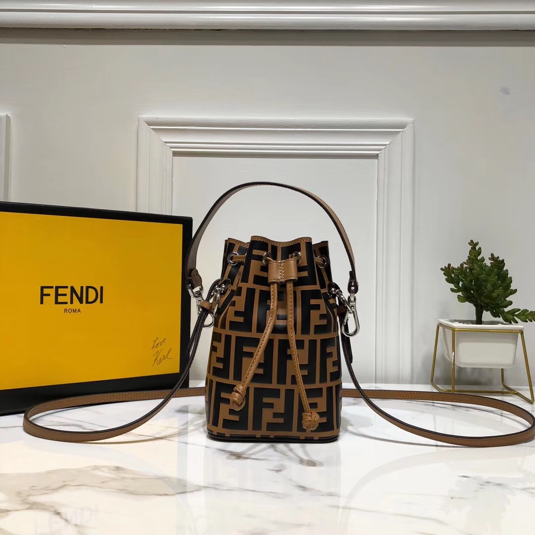 Fendi Mon Tresor Mini Bucket Bag Camel [FD05400C] - $234.00 : Wholesale ...