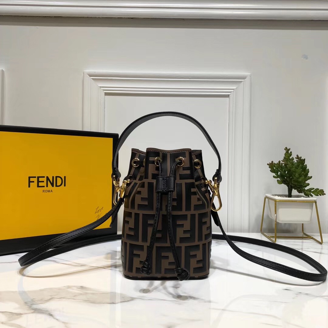 Fendi Mon Tresor Mini Bucket Bag Brown [FD05400B] - $234.00 : Wholesale ...
